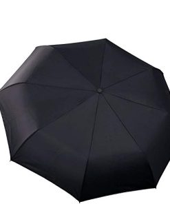 SY Compact Travel Umbrella Windproof Automatic LightWeight Unbreakable Umbrellas-Factory outlet umbrella (Black)