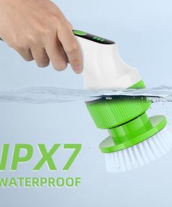 Holercoco Electric Spin Scrubber, Shower Cleaner Brush with IPX7 Waterproof, 135cm Long Handle, 2H Fast Charge, Bathroom Cleaning Brush 2 Adjustable Speeds