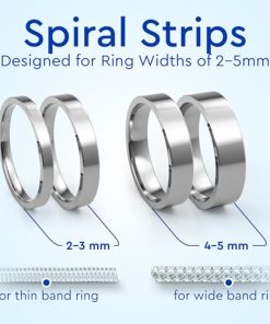 Ring Sizer Adjuster for Loose Rings - Fits Bands Up to 6mm - Reduces Ring by 0.5-1.5 Sizes - 12 Pack by 5 STARS UNITED