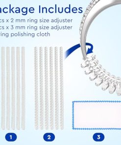 Ring Sizer Adjuster for Loose Rings - Fits Bands Up to 6mm - Reduces Ring by 0.5-1.5 Sizes - 12 Pack by 5 STARS UNITED