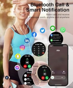 Smart Watches for Women - Fitness Watch with 1.32'' Touch Screen, Step Counter, SpO2 Heart Rate Sleep Monitor, Activity Trackers IP68 Waterproof Smartwatch for iOS Android